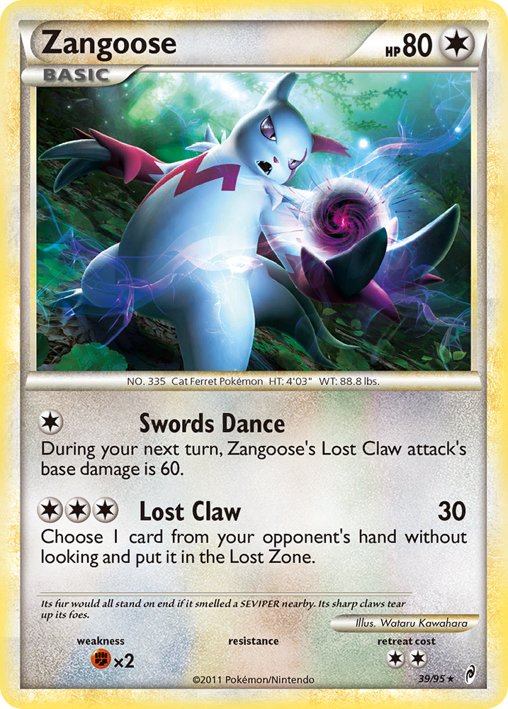Pokemon | Zangoose (39/95) [HeartGold & SoulSilver: Call of Legends] | The Nerd Merchant