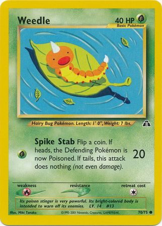 Pokemon | Weedle (70/75) [Neo Discovery Unlimited] | The Nerd Merchant