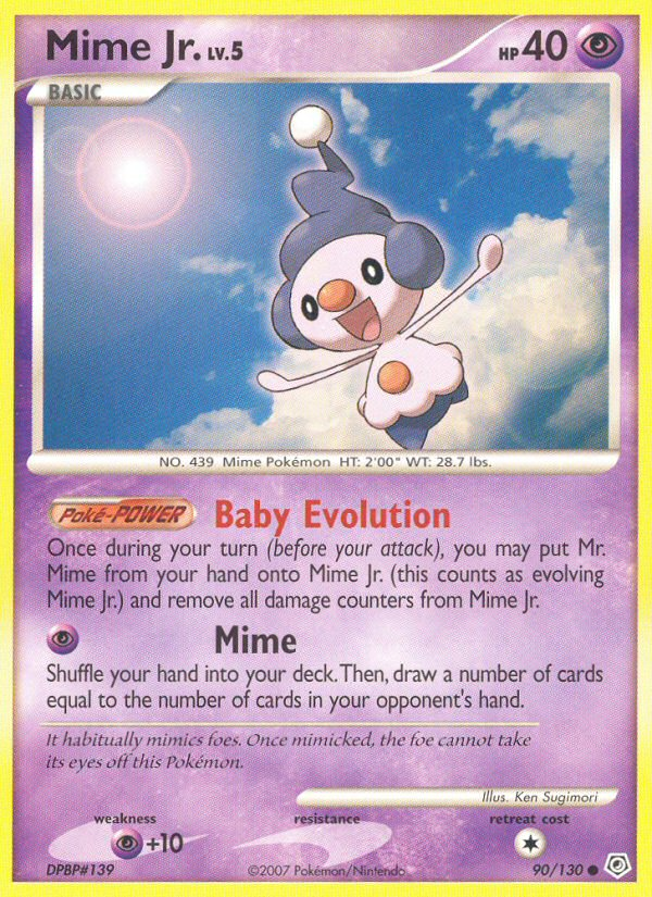 Pokemon | Mime Jr. (90/130) [Diamond & Pearl: Base Set] | The Nerd Merchant