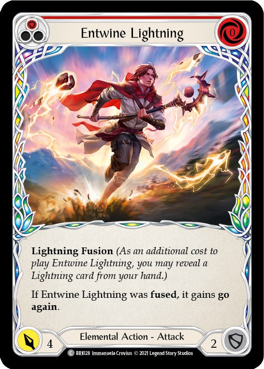 Flesh and Blood TCG | Entwine Lightning (Red) [BRI028] (Tales of Aria Briar Blitz Deck)  1st Edition Normal | The Nerd Merchant