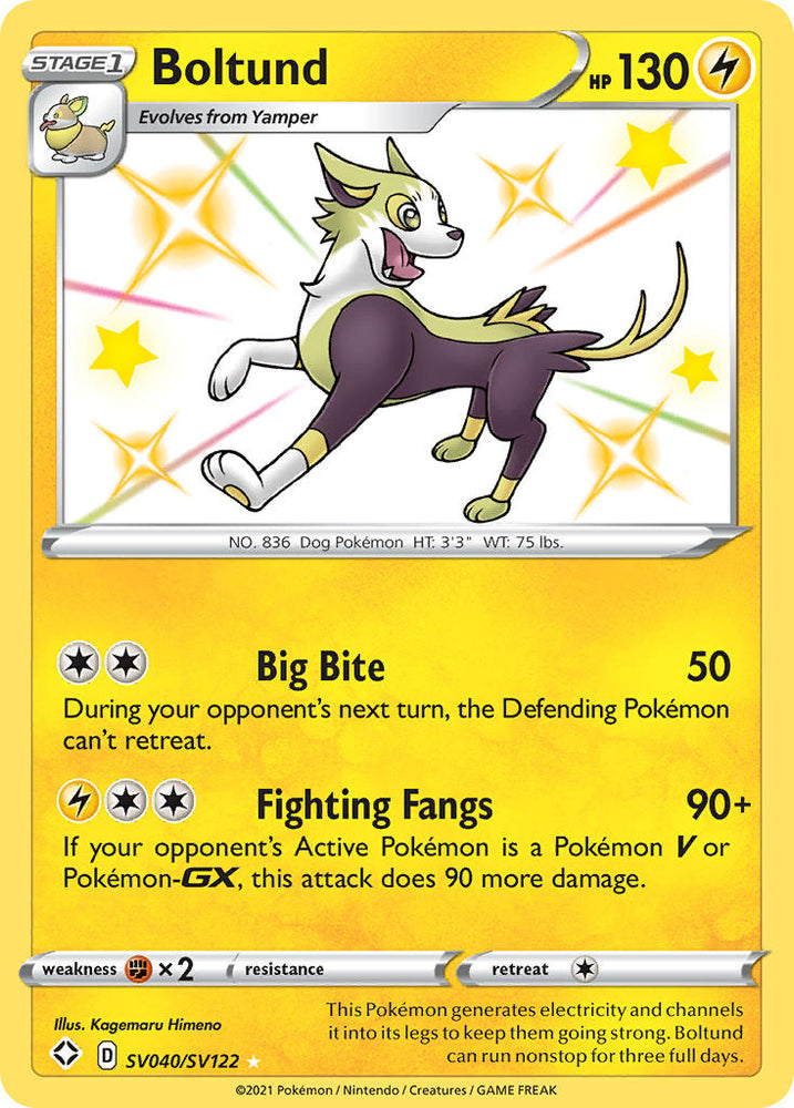 Pokemon | Boltund (SV040/SV122) [Sword & Shield: Shining Fates] | The Nerd Merchant