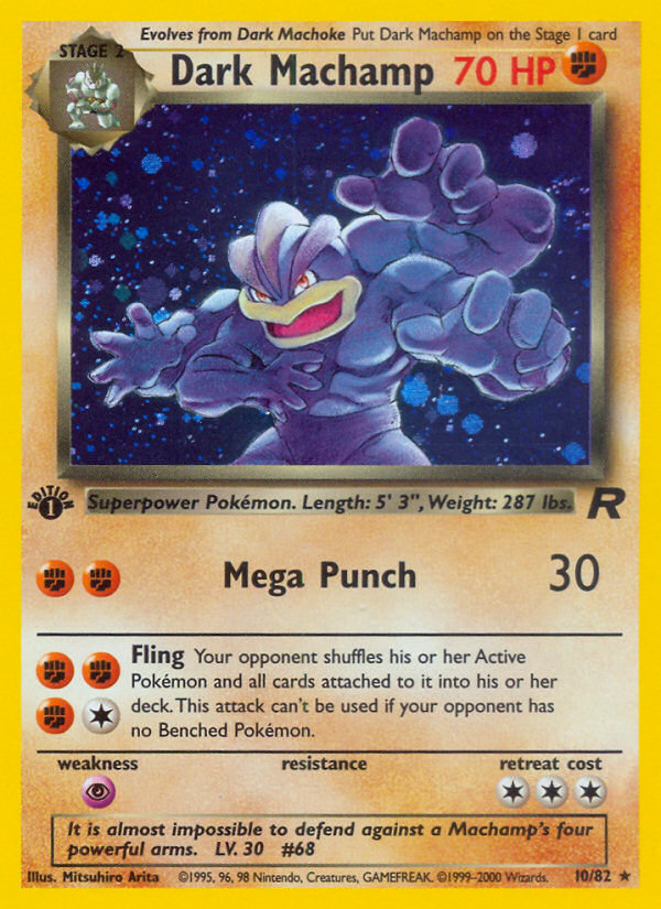 Pokemon | Dark Machamp (10/82) [Team Rocket 1st Edition] | The Nerd Merchant