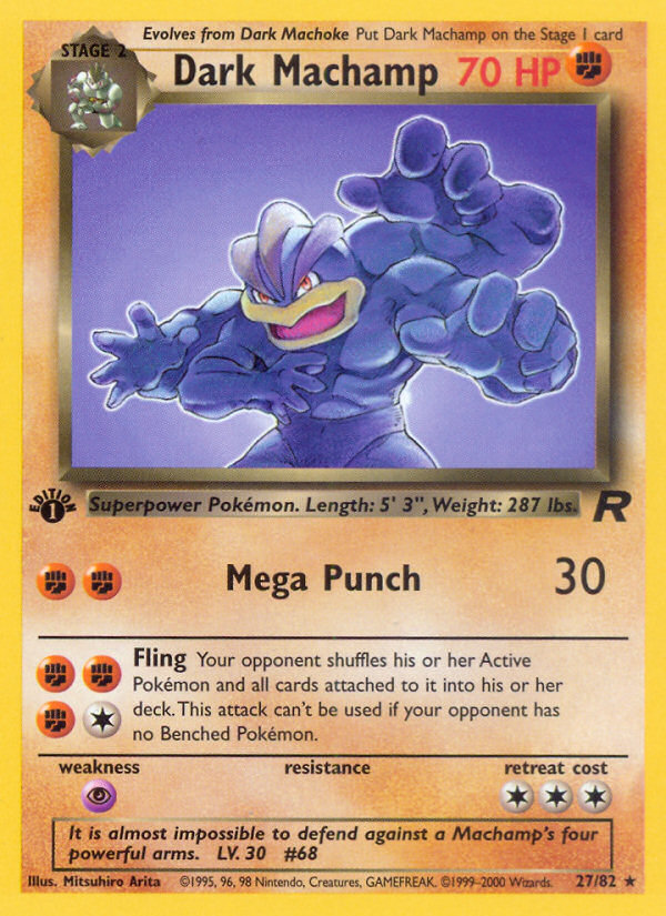 Pokemon | Dark Machamp (27/82) [Team Rocket 1st Edition] | The Nerd Merchant