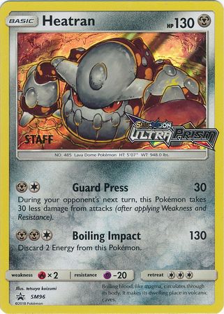 Pokemon | Heatran (SM96) (Staff Prerelease Promo) [Sun & Moon: Black Star Promos] | The Nerd Merchant