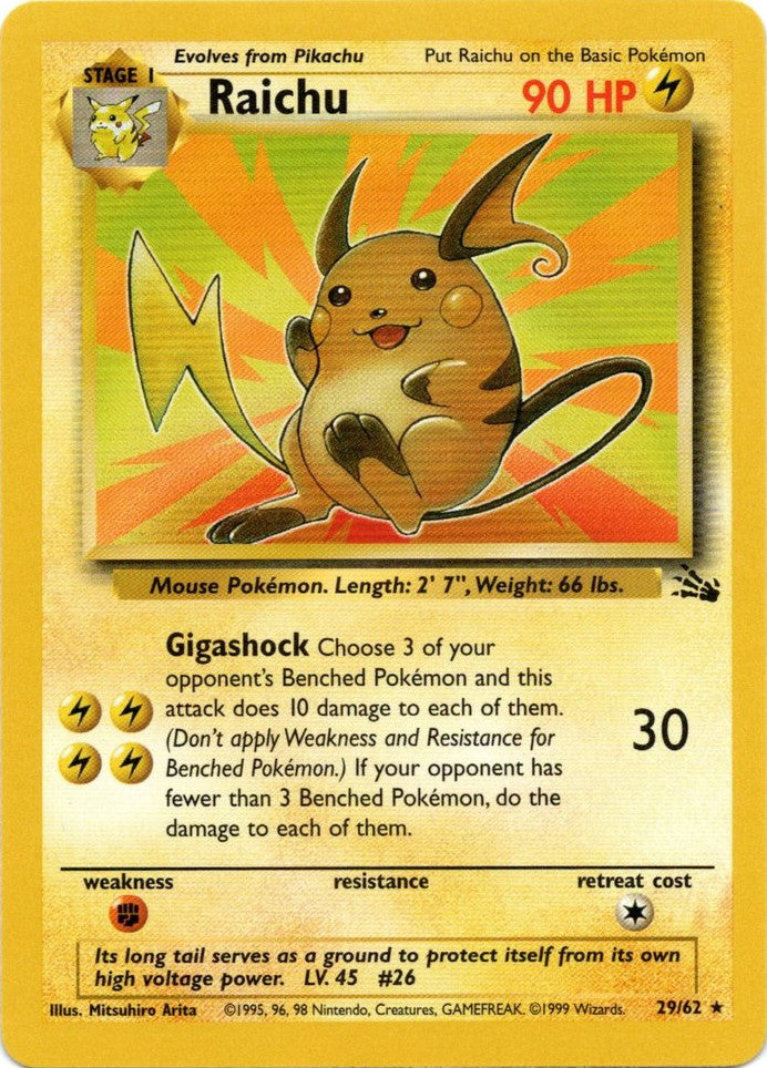 Pokemon | Raichu (29/62) [Fossil Unlimited] | The Nerd Merchant
