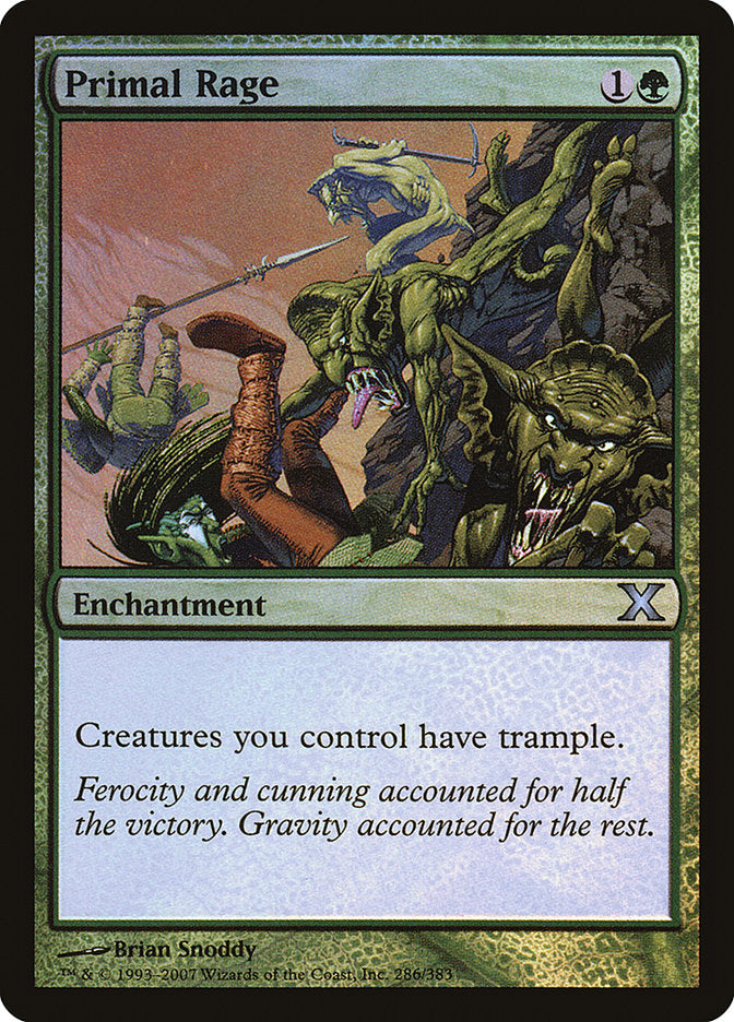 Magic | Primal Rage (Premium Foil) [Tenth Edition] | The Nerd Merchant