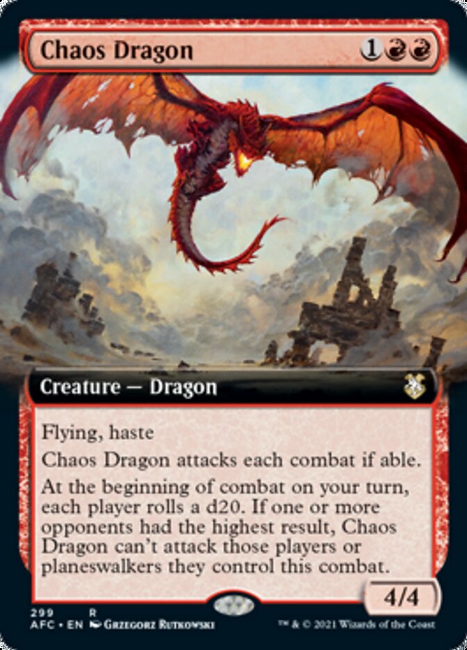Magic | Chaos Dragon (Extended Art) [Dungeons & Dragons: Adventures in the Forgotten Realms Commander] | The Nerd Merchant