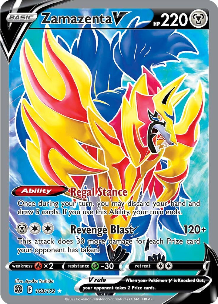 Pokemon | Zamazenta V (163/172) [Sword & Shield: Brilliant Stars] | The Nerd Merchant
