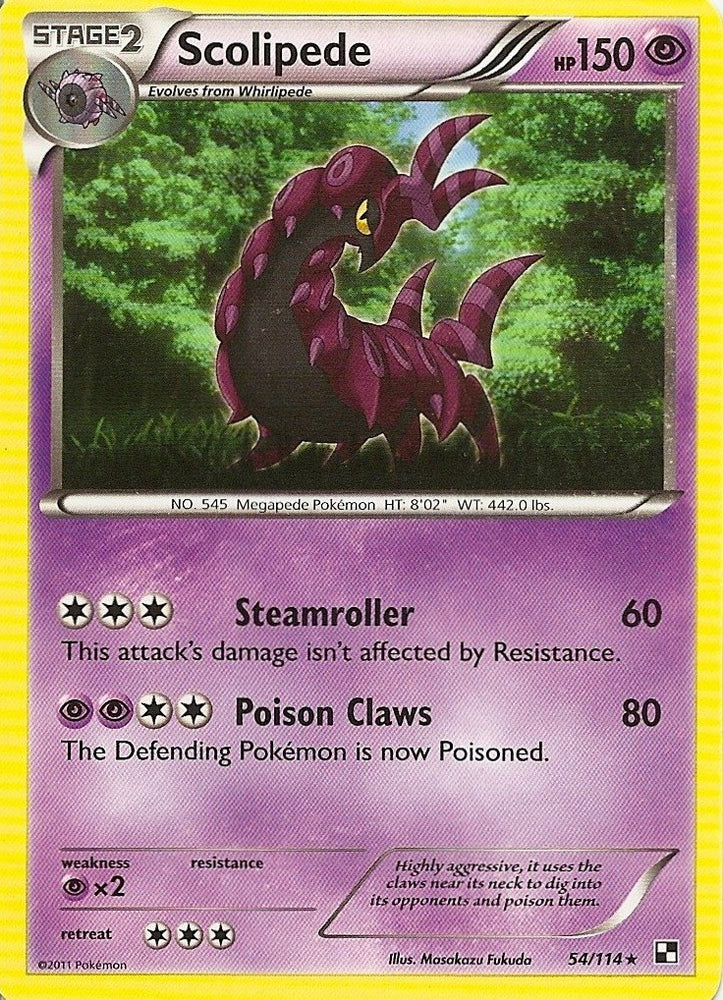 Pokemon | Scolipede (54/114) (Cracked Ice Holo) [Black & White: Dragons Exalted] | The Nerd Merchant