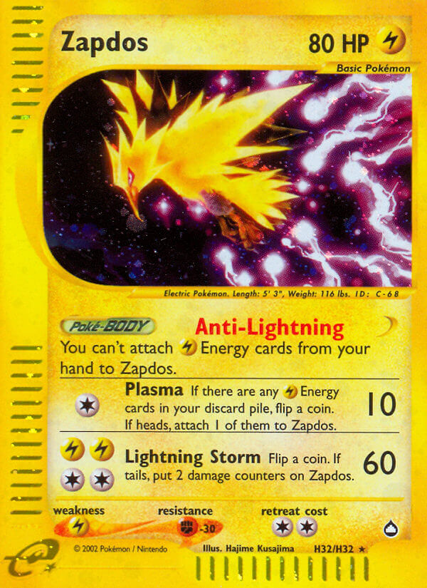 Pokemon | Zapdos (H32/H32) [Aquapolis] | The Nerd Merchant