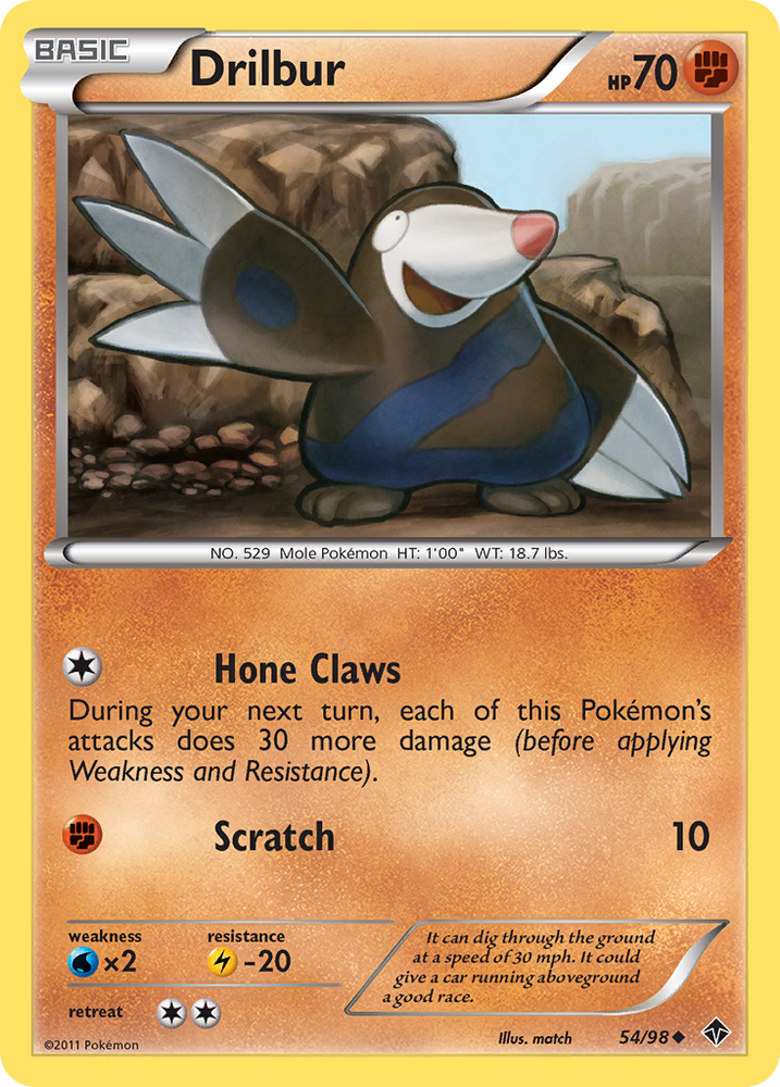 Pokemon | Drilbur (54/98) [Black & White: Emerging Powers] | The Nerd Merchant