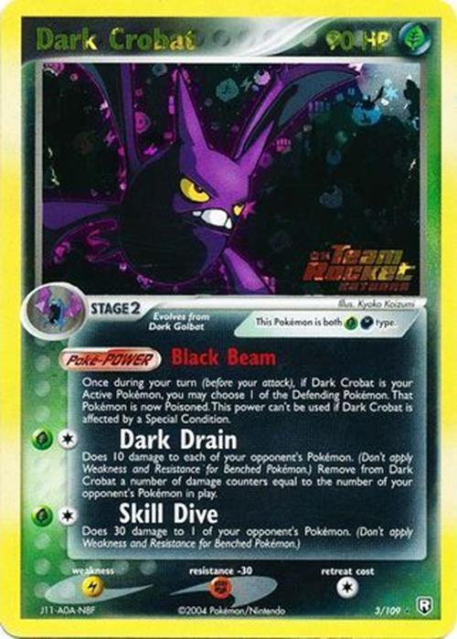 Pokemon | Dark Crobat (3/109) (Stamped) [EX: Team Rocket Returns] | The Nerd Merchant