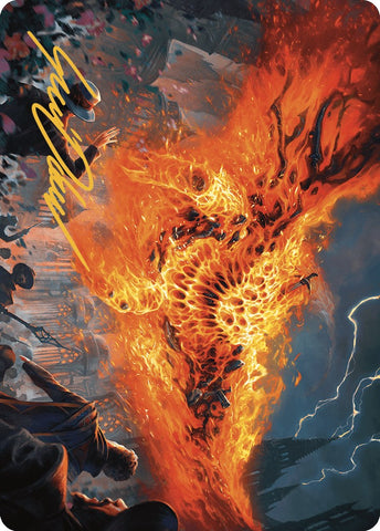 Magic | Havoc Eater Art Card (Gold-Stamped Signature) [Murders at Karlov Manor Art Series] | The Nerd Merchant