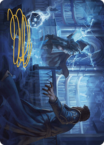 Magic | Intrude on the Mind Art Card (Gold-Stamped Signature) [Murders at Karlov Manor Art Series] | The Nerd Merchant