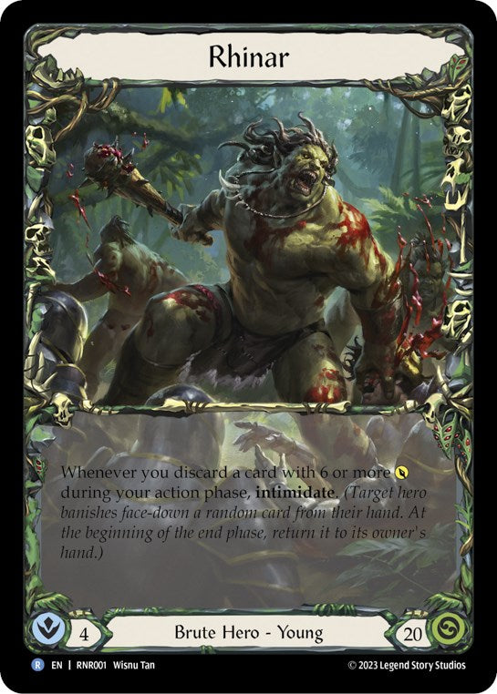 Flesh and Blood TCG | Rhinar [RNR001] (Rhinar Hero Deck)  Rainbow Foil | The Nerd Merchant