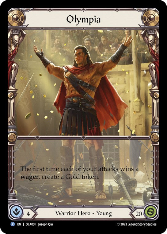 Flesh and Blood TCG | Olympia [OLA001] (Heavy Hitters Olympia Blitz Deck)  Rainbow Foil | The Nerd Merchant