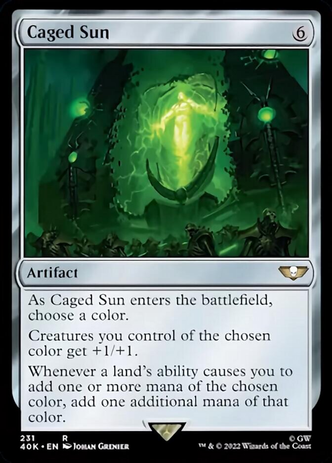 Magic | Caged Sun (Surge Foil) [Warhammer 40,000] | The Nerd Merchant