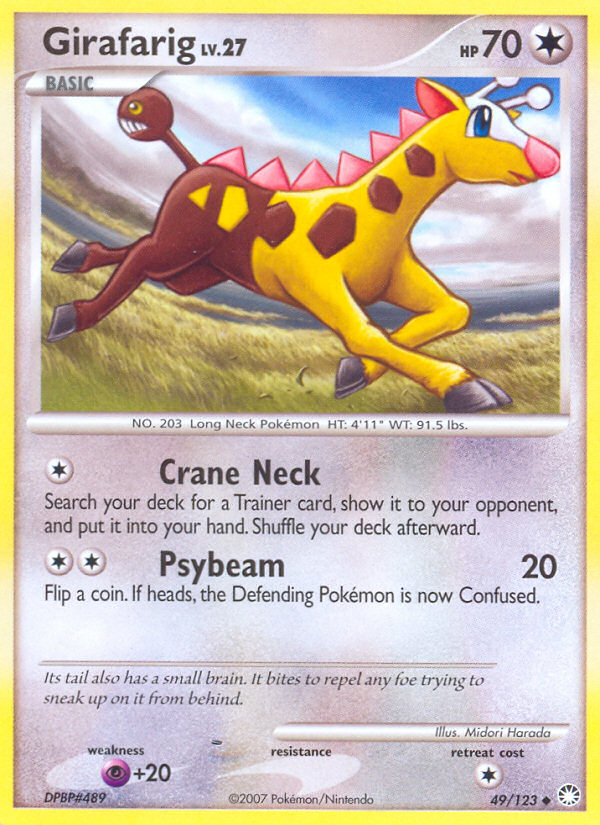 Pokemon | Girafarig (49/123) [Diamond & Pearl: Mysterious Treasures] | The Nerd Merchant
