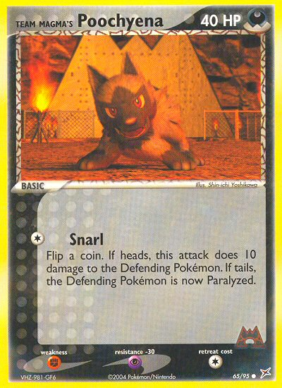Pokemon | Team Magma's Poochyena (65/95) [EX: Team Magma vs Team Aqua] | The Nerd Merchant