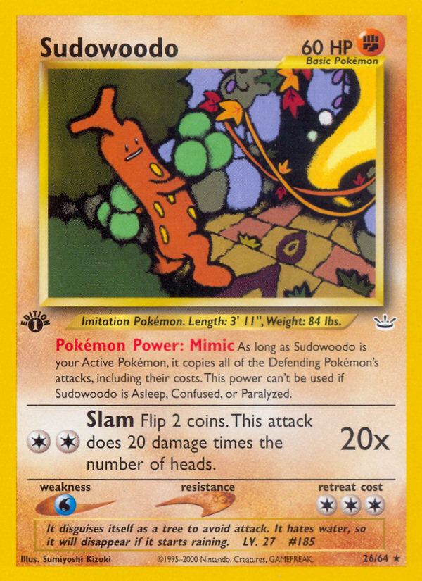 Pokemon | Sudowoodo (26/64) [Neo Revelation 1st Edition] | The Nerd Merchant