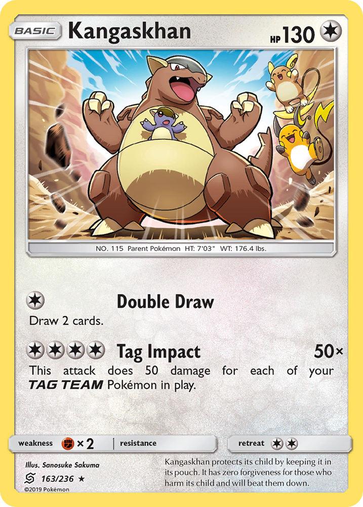 Pokemon | Kangaskhan (163/236) [Sun & Moon: Unified Minds] | The Nerd Merchant