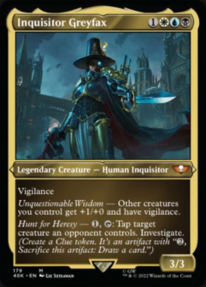 Magic | Inquisitor Greyfax (Display Commander) (Surge Foil) [Warhammer 40,000] | The Nerd Merchant