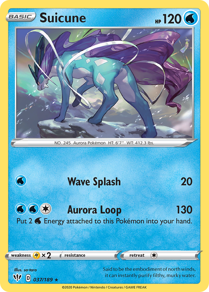 Pokemon | Suicune (037/189) [Sword & Shield: Darkness Ablaze] | The Nerd Merchant