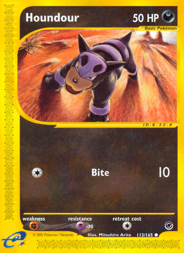 Pokemon | Houndour (113/165) [Expedition: Base Set] | The Nerd Merchant