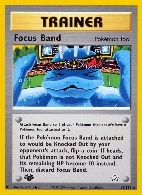 Pokemon | Focus Band (86/111) [Neo Genesis 1st Edition] | The Nerd Merchant