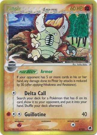 Pokemon | Pinsir (9/101) (Delta Species) (Stamped) [EX: Dragon Frontiers] | The Nerd Merchant