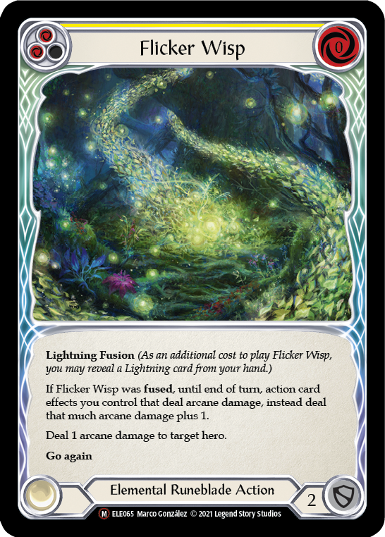 Flesh and Blood TCG | Flicker Wisp [U-ELE065] (Tales of Aria Unlimited)  Unlimited Rainbow Foil | The Nerd Merchant