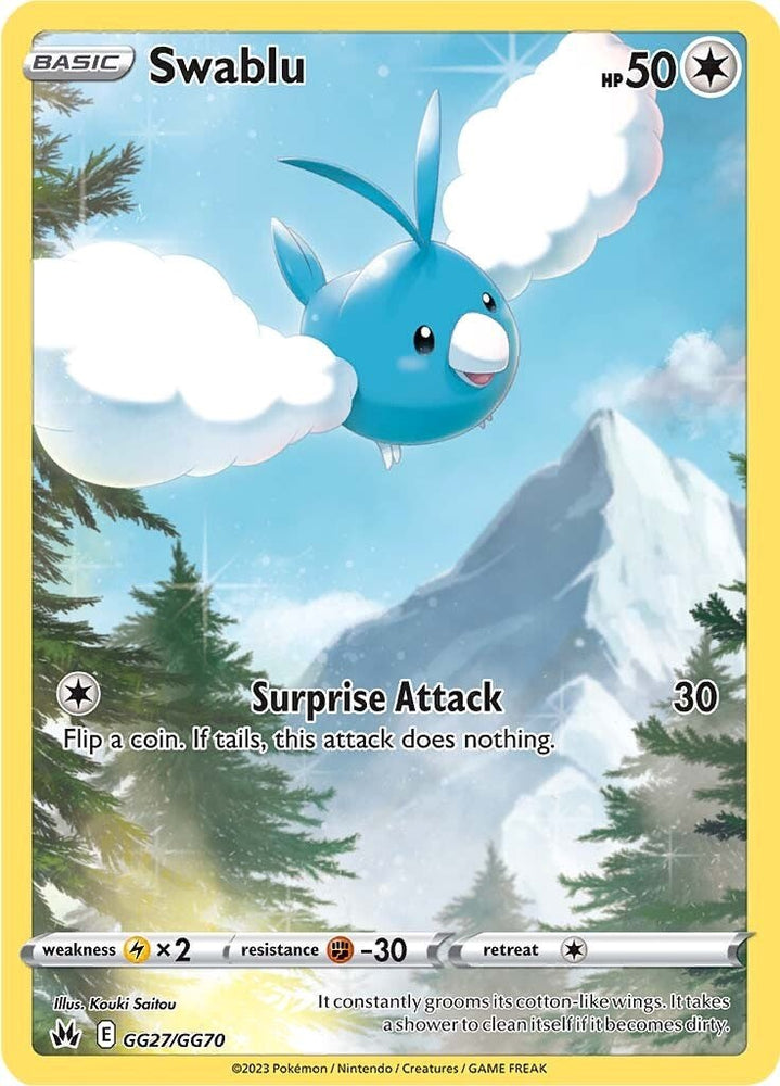 Pokemon | Swablu (GG27/GG70) [Sword & Shield: Crown Zenith] | The Nerd Merchant
