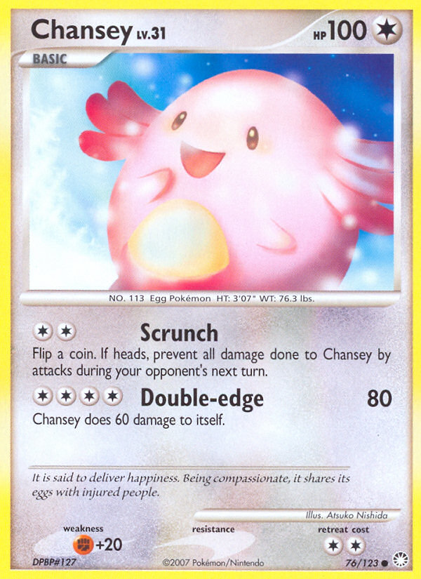 Pokemon | Chansey (76/123) [Diamond & Pearl: Mysterious Treasures] | The Nerd Merchant