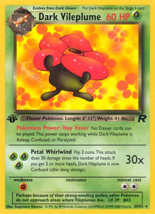 Pokemon | Dark Vileplume (30/82) [Team Rocket 1st Edition] | The Nerd Merchant