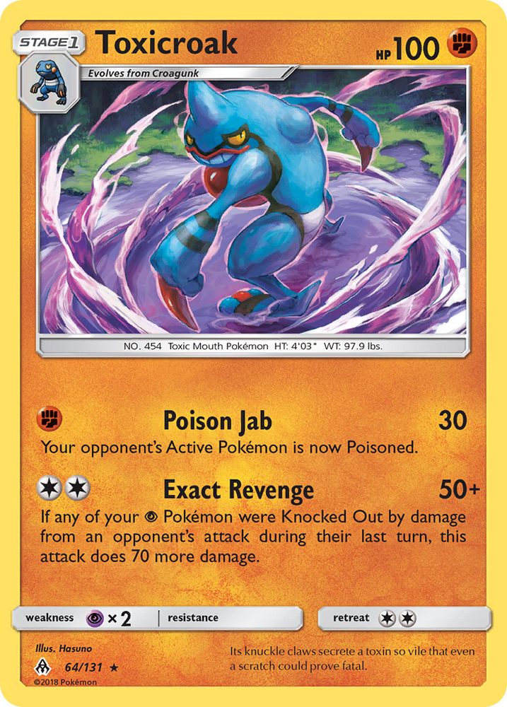 Pokemon | Toxicroak (64/131) [Sun & Moon: Forbidden Light] | The Nerd Merchant