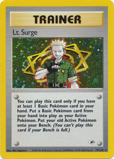 Pokemon | Lt. Surge (17/132) [Gym Heroes Unlimited] | The Nerd Merchant