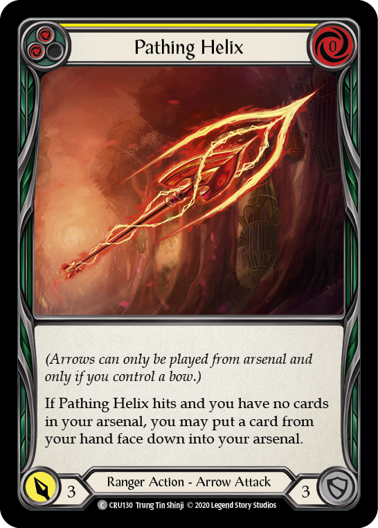 Flesh and Blood TCG | Pathing Helix (Yellow) [CRU130] (Crucible of War)  1st Edition Rainbow Foil | The Nerd Merchant