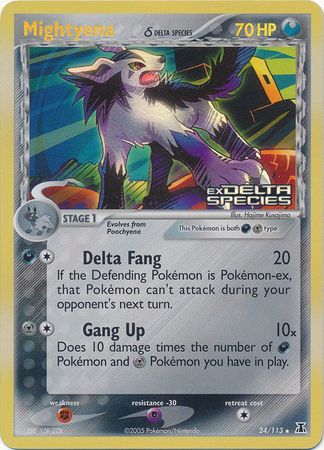 Pokemon | Mightyena (24/113) (Delta Species) (Stamped) [EX: Delta Species] | The Nerd Merchant