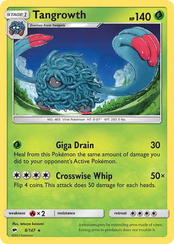 Pokemon | Tangrowth (8/147) [Sun & Moon: Burning Shadows] | The Nerd Merchant