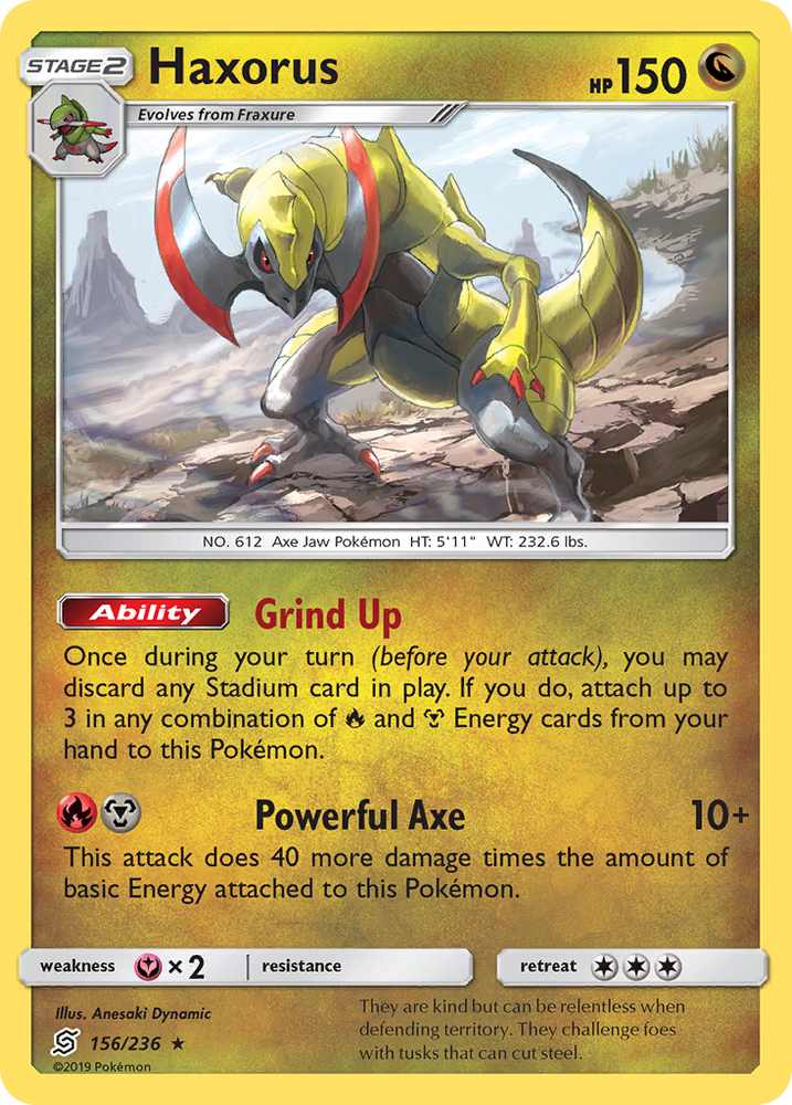 Pokemon | Haxorus (156/236) [Sun & Moon: Unified Minds] | The Nerd Merchant