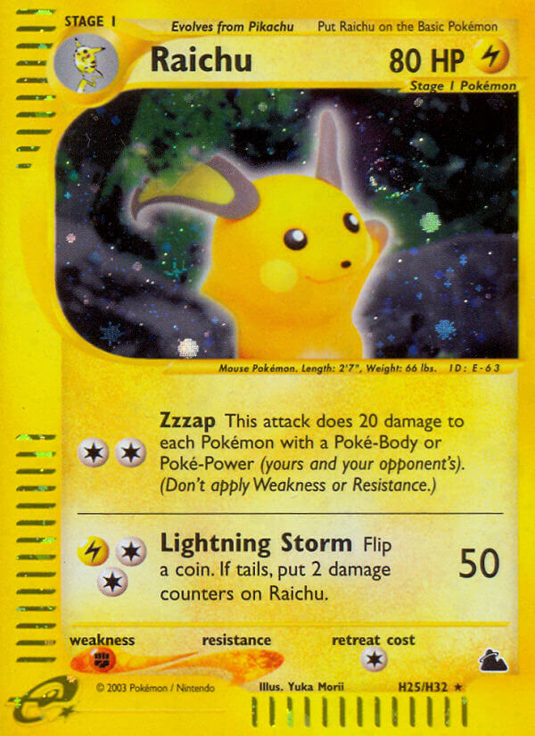 Pokemon | Raichu (H25/H32) [Skyridge] | The Nerd Merchant