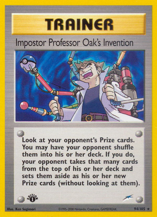 Pokemon | Impostor Professor Oak's Invention (94/105) [Neo Destiny 1st Edition] | The Nerd Merchant