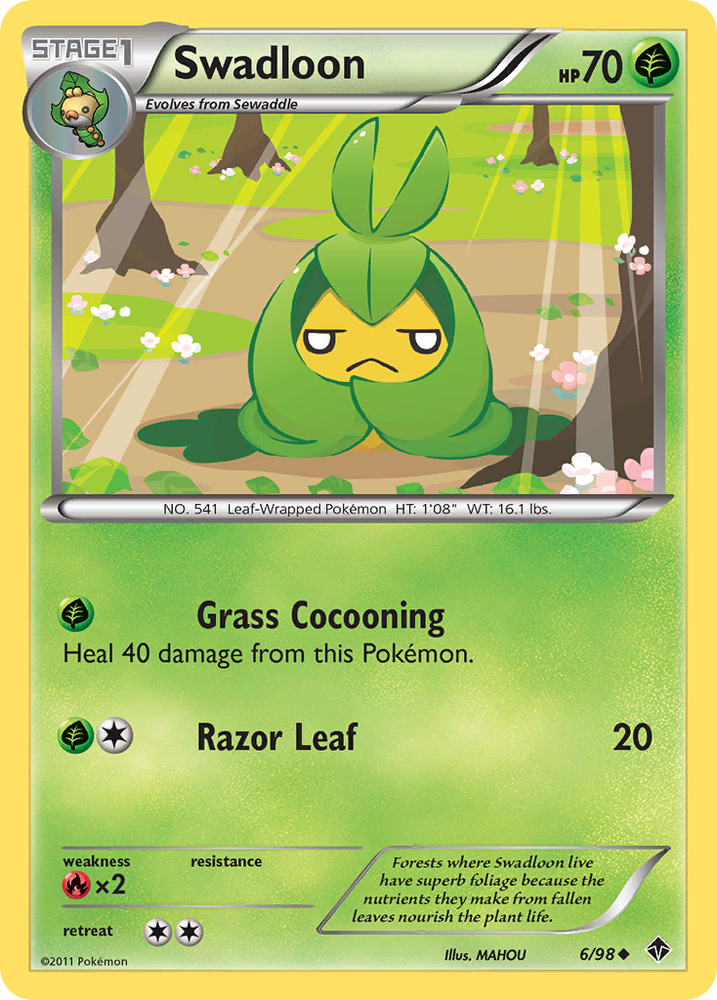 Pokemon | Swadloon (6/98) [Black & White: Emerging Powers] | The Nerd Merchant