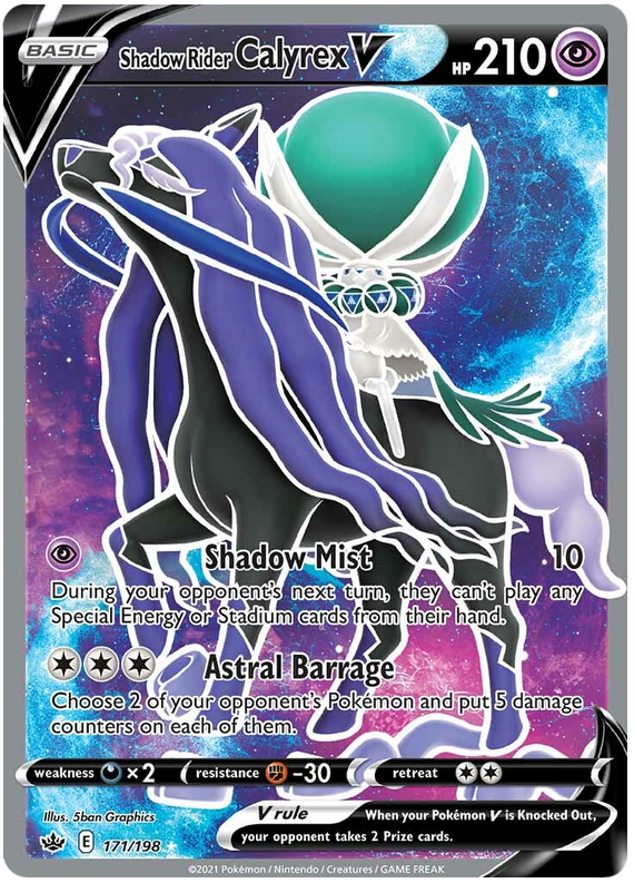 Pokemon | Shadow Rider Calyrex V (171/198) [Sword & Shield: Chilling Reign] | The Nerd Merchant