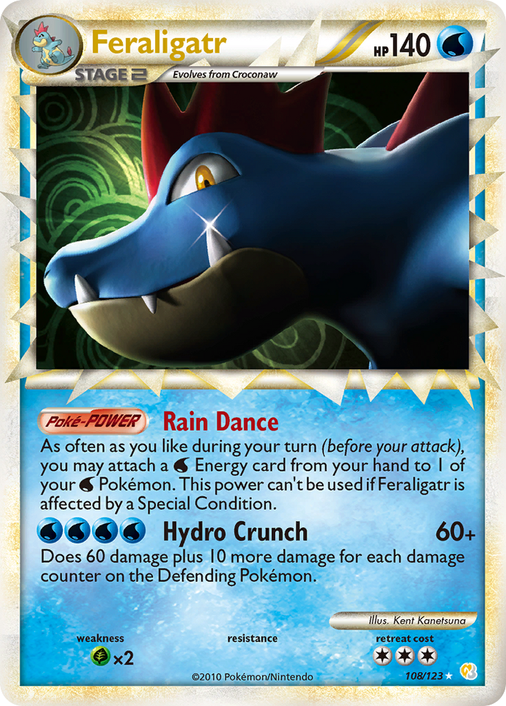 Pokemon | Feraligatr (108/123) [HeartGold & SoulSilver: Base Set] | The Nerd Merchant