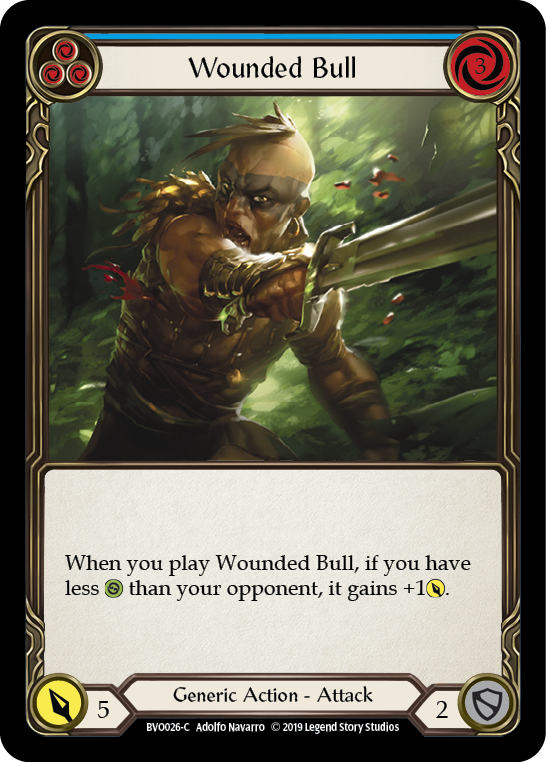 Flesh and Blood TCG | Wounded Bull (Blue) [BVO026-C] (Bravo Hero Deck)  1st Edition Normal | The Nerd Merchant
