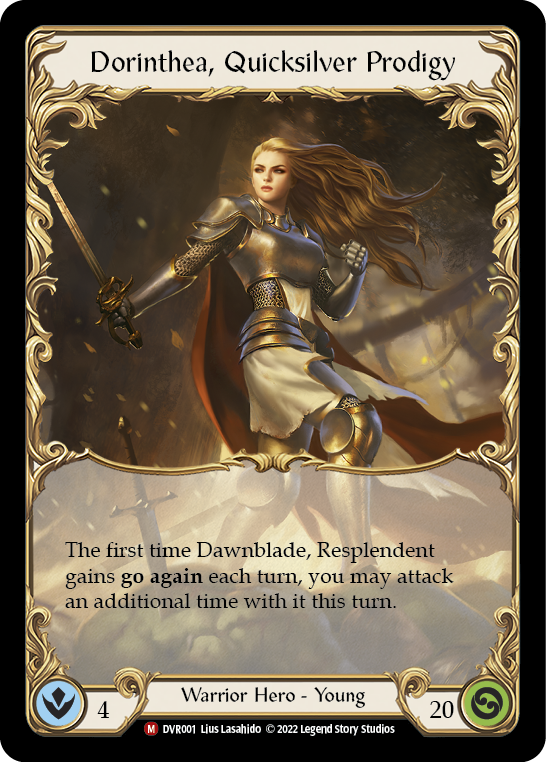 Flesh and Blood TCG | Dorinthea, Quicksilver Prodigy [DVR001] (Classic Battles: Rhinar vs Dorinthea)  Cold Foil | The Nerd Merchant