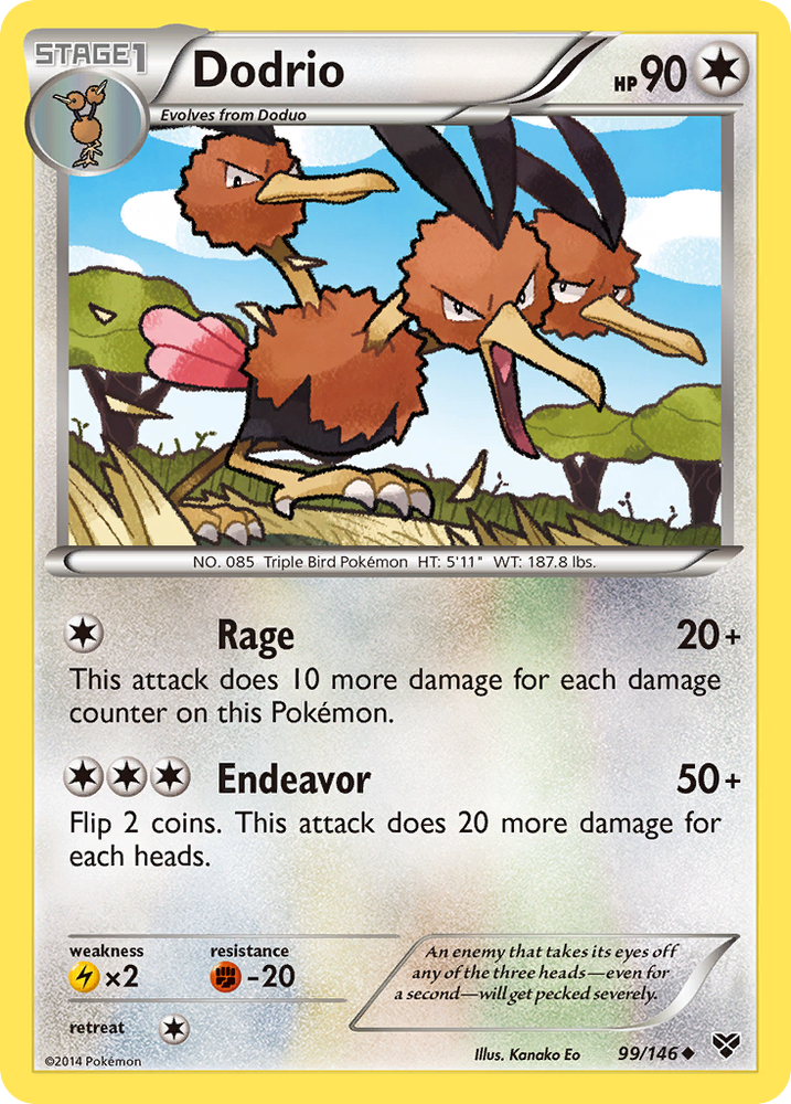 Pokemon | Dodrio (99/146) [XY: Base Set] | The Nerd Merchant