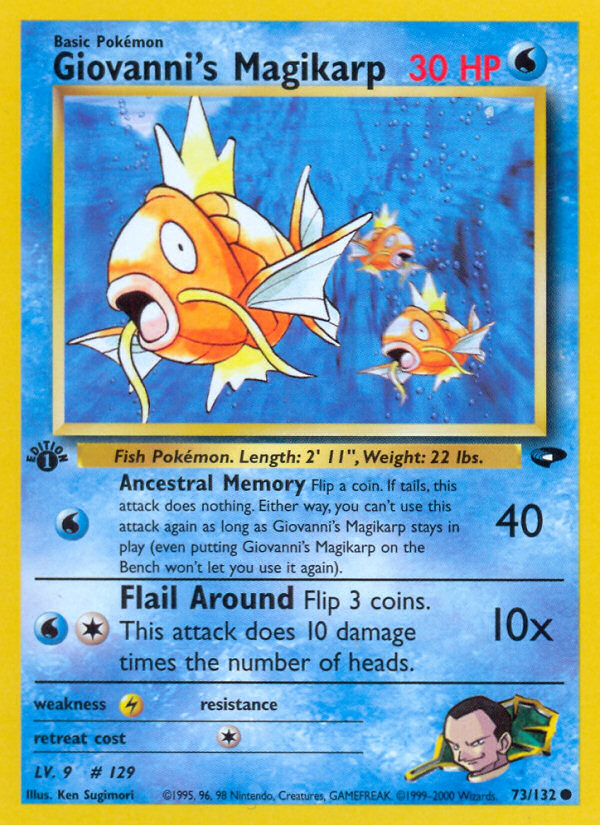 Pokemon | Giovanni's Magikarp (73/132) [Gym Challenge 1st Edition] | The Nerd Merchant