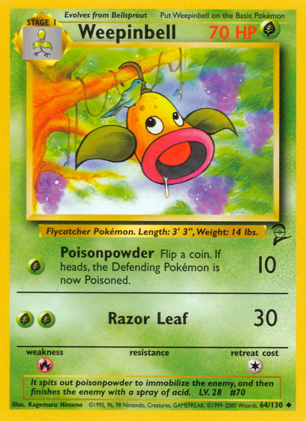 Pokemon | Weepinbell (64/130) [Base Set 2] | The Nerd Merchant